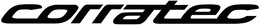 Corratec logotype in black italic capital letters