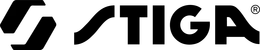 STIGA logo featuring curved and straight letterforms in black