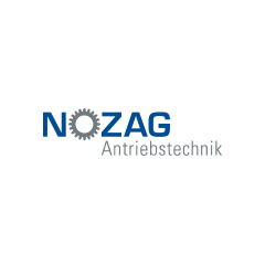 NOZAG logo featuring gear icon and Antriebstechnik text