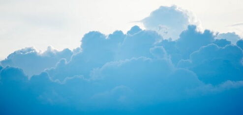 Dense dark blue clouds