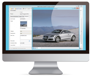 Monitor mit Auto abgebildet