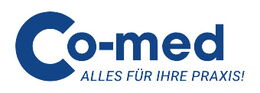 Co-med logo with tagline "Everything for your practice" in blue