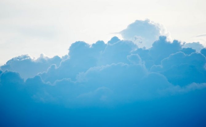 Dense dark blue clouds