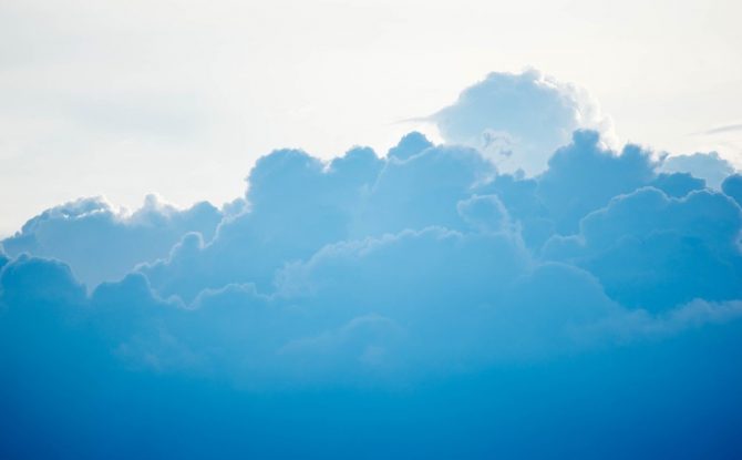Dense dark blue clouds