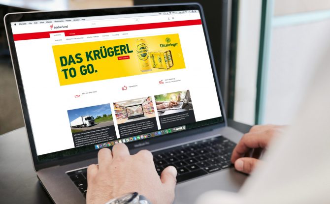 Laptop with Lekkerland Website